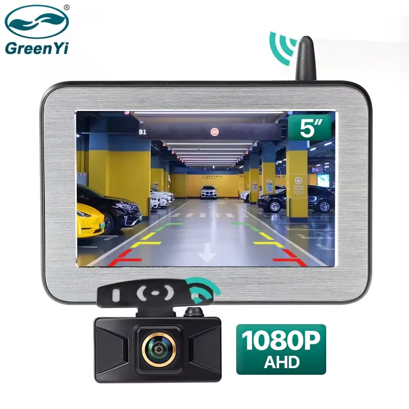 Wireless AHD 5 Inch IPS Screen Parking Monitor 1080P Transmitter Wifi Rear View Camera For Truck Bus Car Vehicle Night Vision