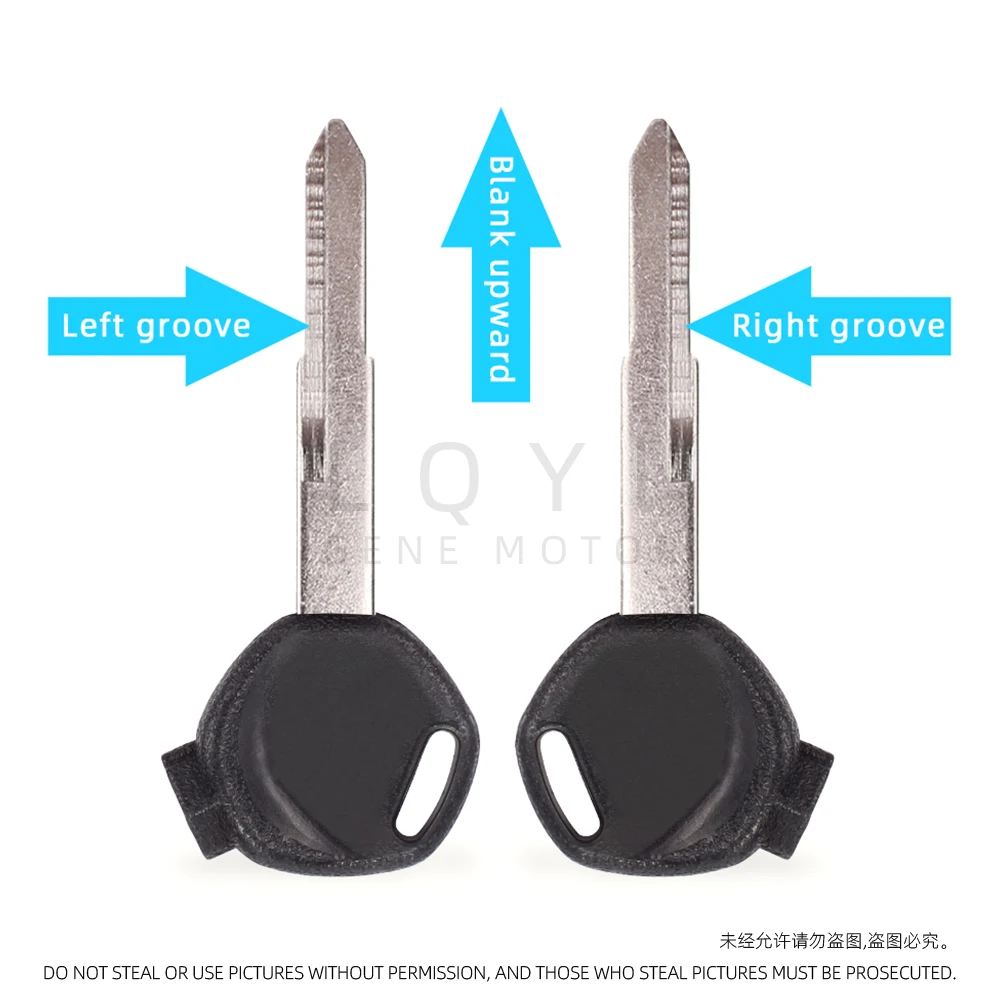 3Pcs Blank Key Motorcycle Replace Uncut Keys For HONDA scooter A magnet Anti-theft lock keys Zoomer DIO 56 Z4 Z125 SCR100 WH110