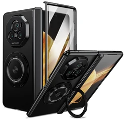 MagSafe Magnetic Hinge Folding Case with Screen Protector and Stand for Magic VS3 (CJD - JP XZ ZD - Black)