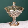 European-style Crystal Glass Ornaments with Lid Small Fruit Plate Home Living Room Large Storage Tank Home Decoration Sugar Tank 3