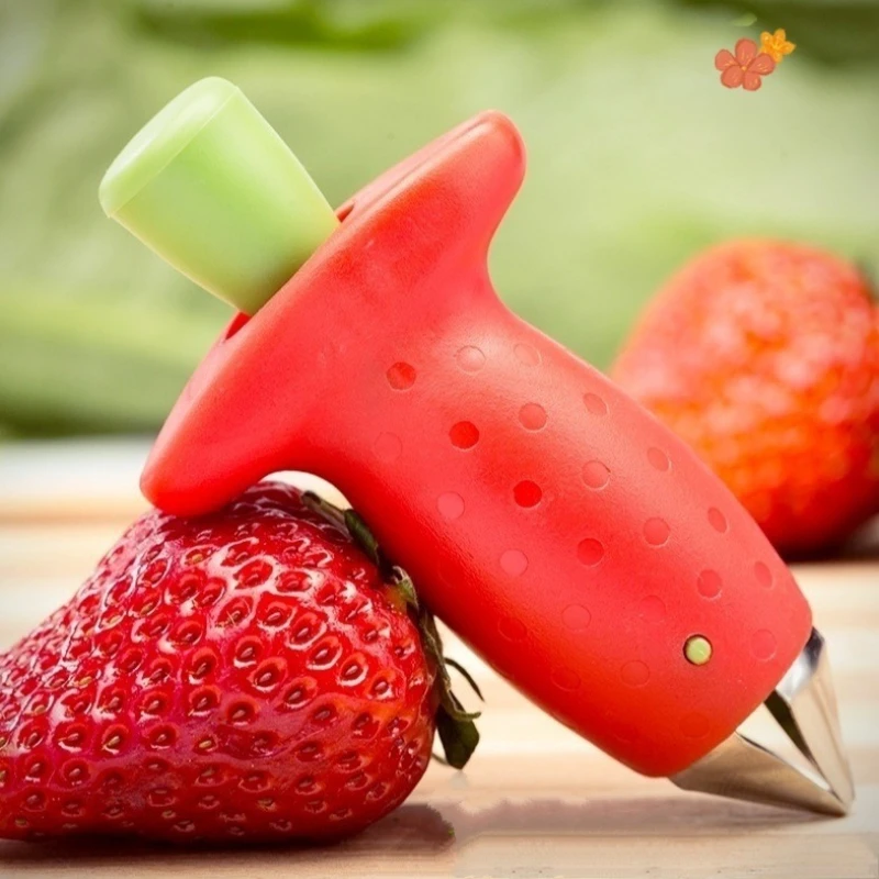 Fruit stem remover Funny Strawberry Stem Leaves Huller Remover Detachers Removal Fruit Corer Creative Stuff Kitchen Gadgets