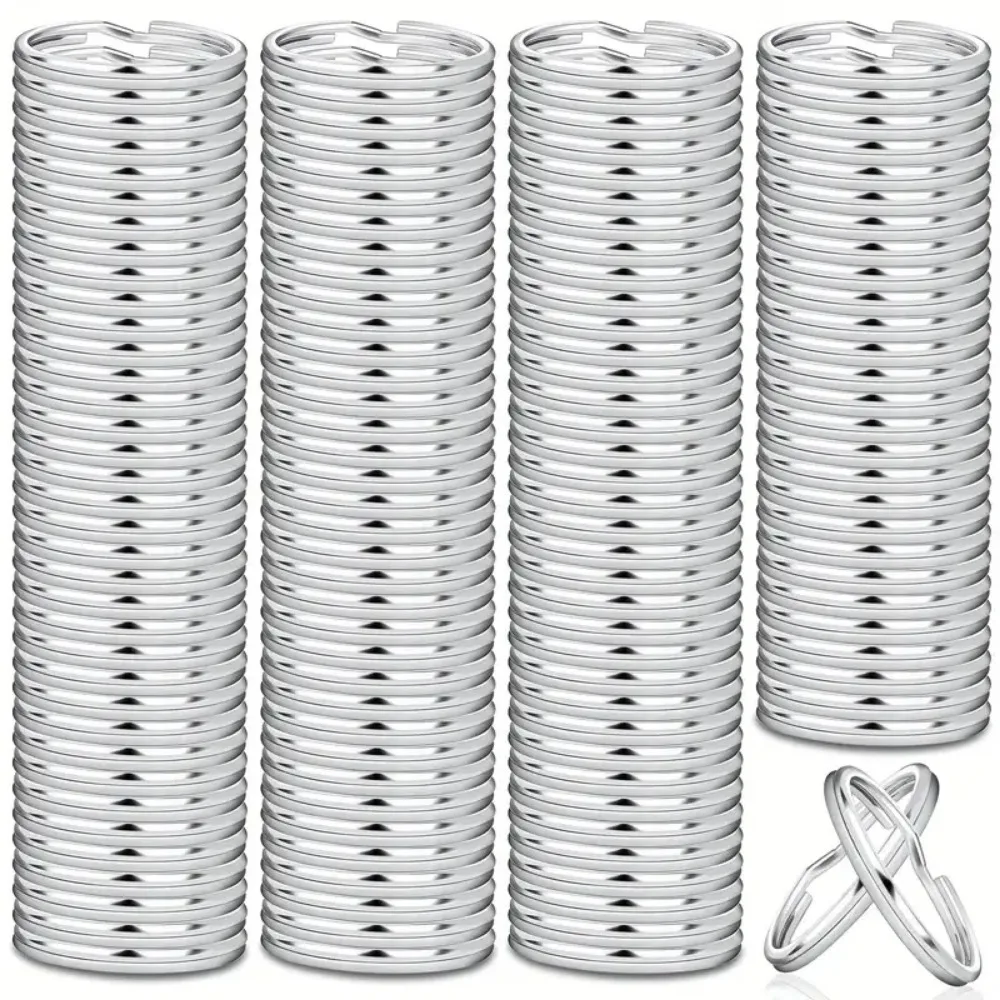 [100er-Pack Schlüsselanhänger] 100er-Pack Schlüsselanhänger | Geteilte Schlüsselringe für Schlüsselanhänger und Basteln | 15mm/20mm/25mm