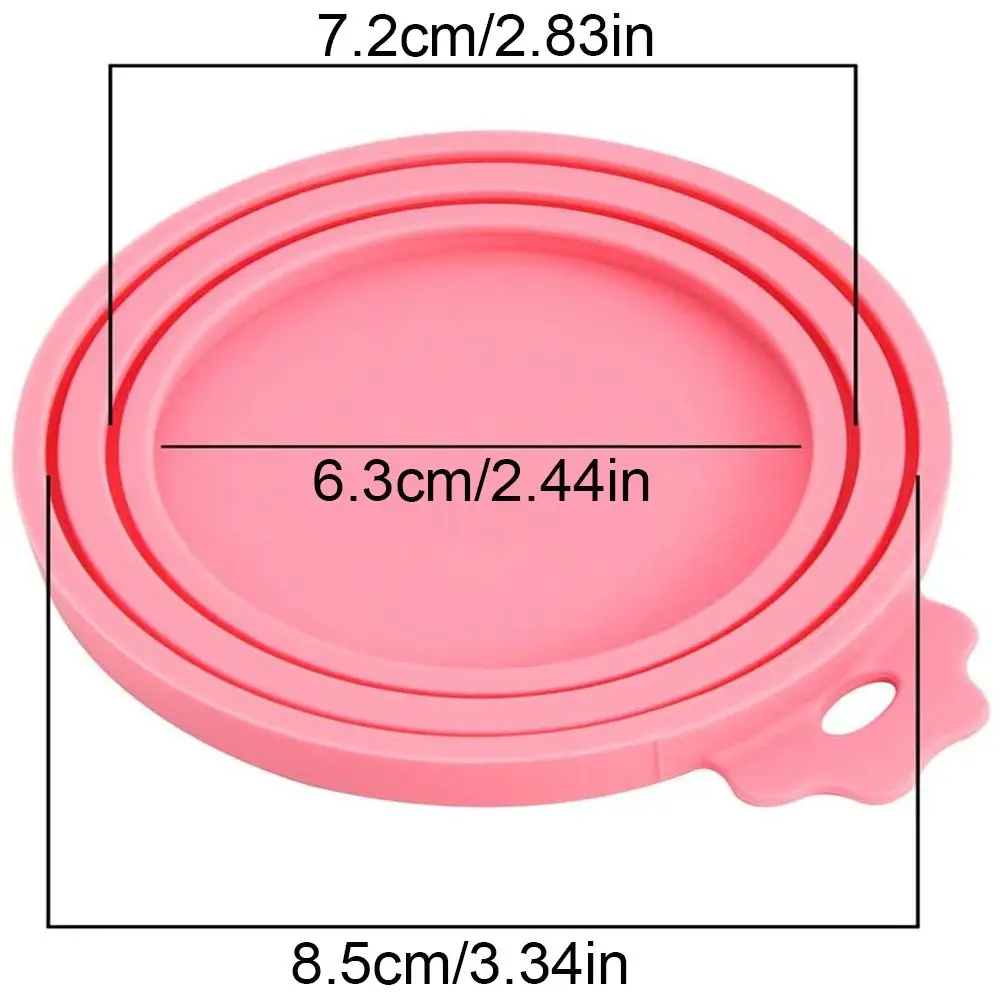 3 In 1 Silicone Canned Lid Reusable Food Tin Cover Keep Fresh Kitchen Organization Pet Supplies images - 6