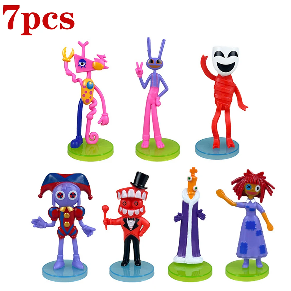 7Pcs The Amazing Digital Circus Figure Card Toy Pomni Jax Kagatha