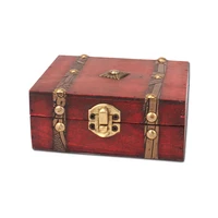 Retro Storage Box Jewelry Wood Wooden Lock Catch Organizers Vintage Gifts Container Sundries Organizer Storages Boxes 1