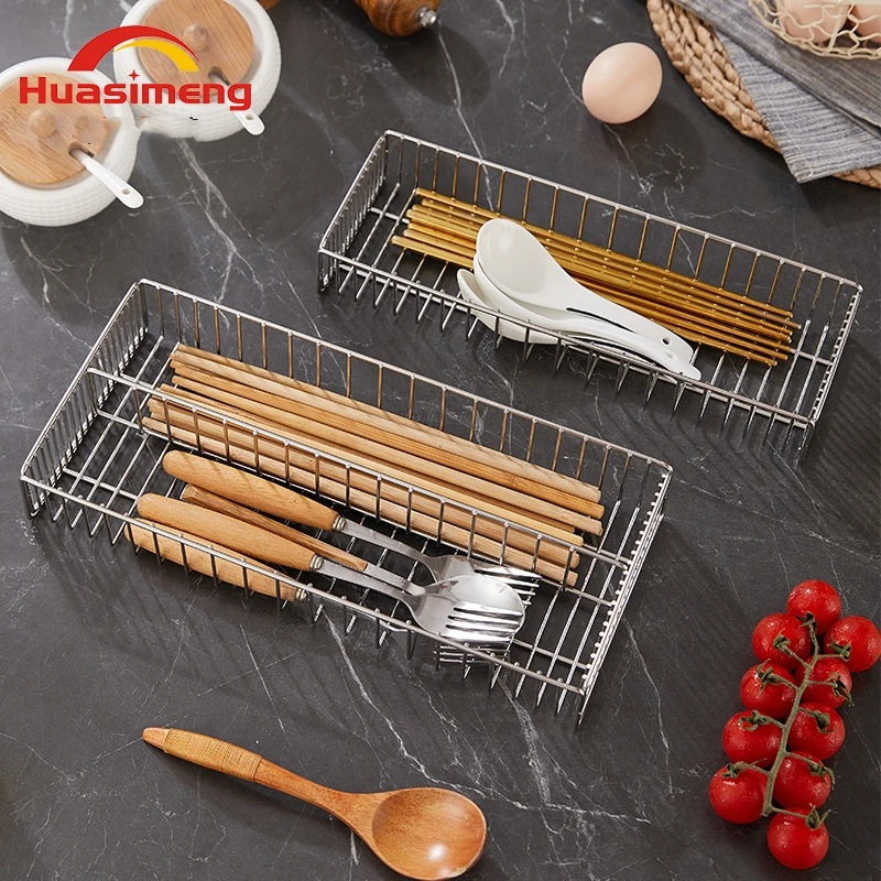 304 Stainless Steel Drain Chopsticks Tube Disinfection Cabinet with Built-in Chopsticks Cage Household Tableware Storage Basket