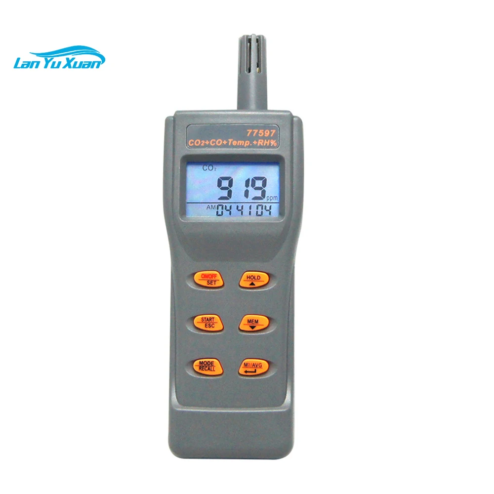 AZ77597 Dual Function Temperature And Humidity Combo CO2 And CO Gas Leak Detector With Multi-functions