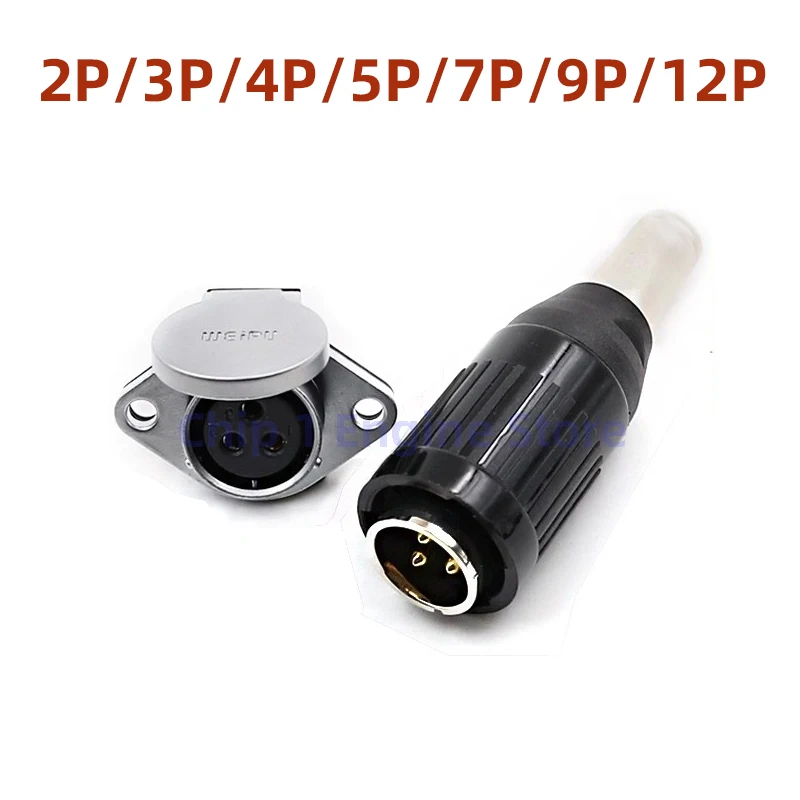 WEIPU WP20 커넥터용 항공 플러그, WP20 TO + Z 2 3 4 5 7 9 12 핀 산업용 방수 커넥터, 암수 IP44