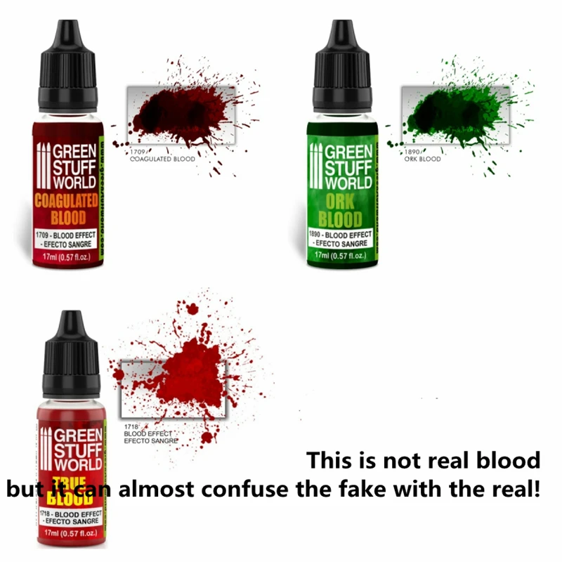 

Paint Pigment Special Effect Real Clotting Orc Blood Water-Based GSW Warhammer Portrait Adds Horror Atmospheremodel Scene 17ml