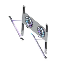 

Gear Adjustable Laptop Cooler Colorful LED Laptop Bracket for Gaming Working