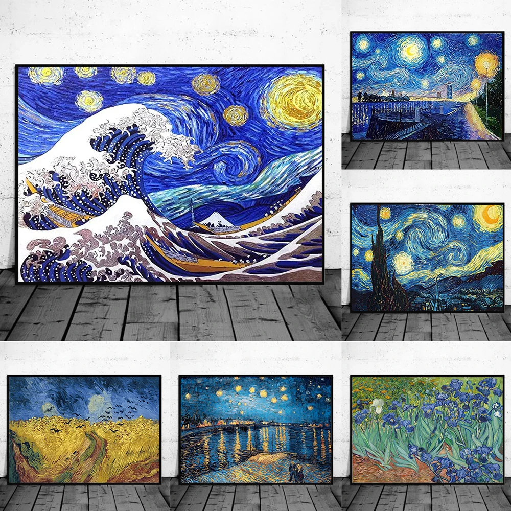 Van Gogh Famous Paintings Abstract Canvas Posters and Prints Wall Art Pictures for Living Room Home Decoration Cuadros 1