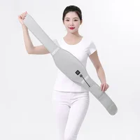 USB Electric Heating Waist Belt Massage Lumbar Support Warm Abdomen for Back Pain Relief Belt（Excluding Power Bank） 4