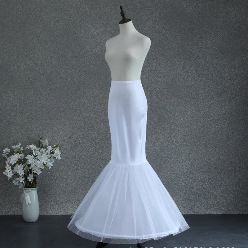 

Hot Sale White Mermaid Petticoat Underskirt Jupon sous robe mariage lolita Dress Bride Boutique Petticoats Complementos De Boda