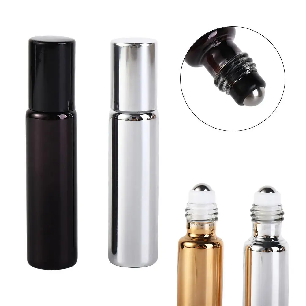 

Essential Oil Bottles 10ml Roll on Stainless Steel Roller Ball Massager Eye Cream Perfume Refillable Empty Bottle Container