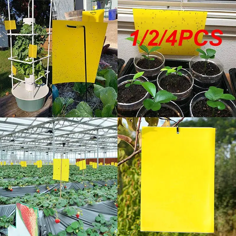 1/2/4Pcs Colla Catcher Tavole Appiccicose Trappole Appiccicose Gialle Elimina Mosche Bug Garden Glue Paper Board Plant