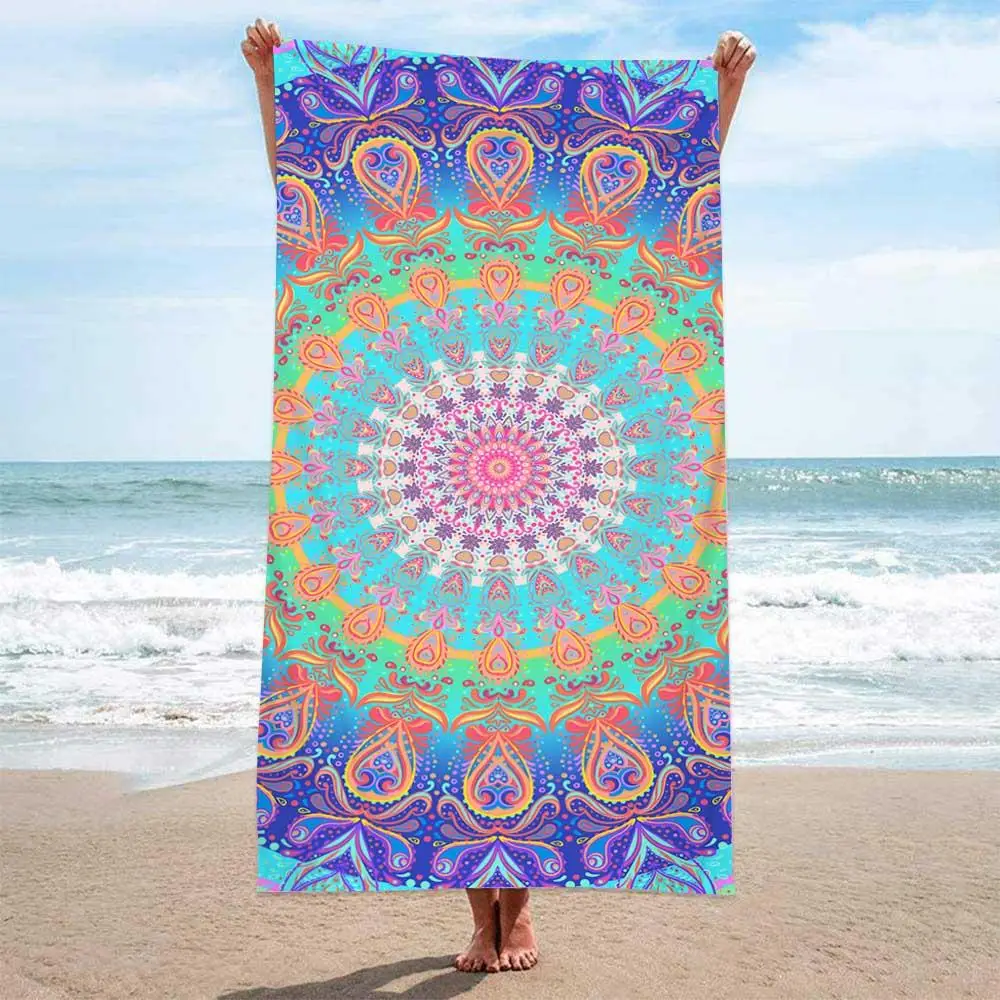 Summer No Sand Free Fruit Beach Towel Microfiber Outdoor Water Sports Towel Swimming Sunscreen Quick Dry Mandala Bath Towels