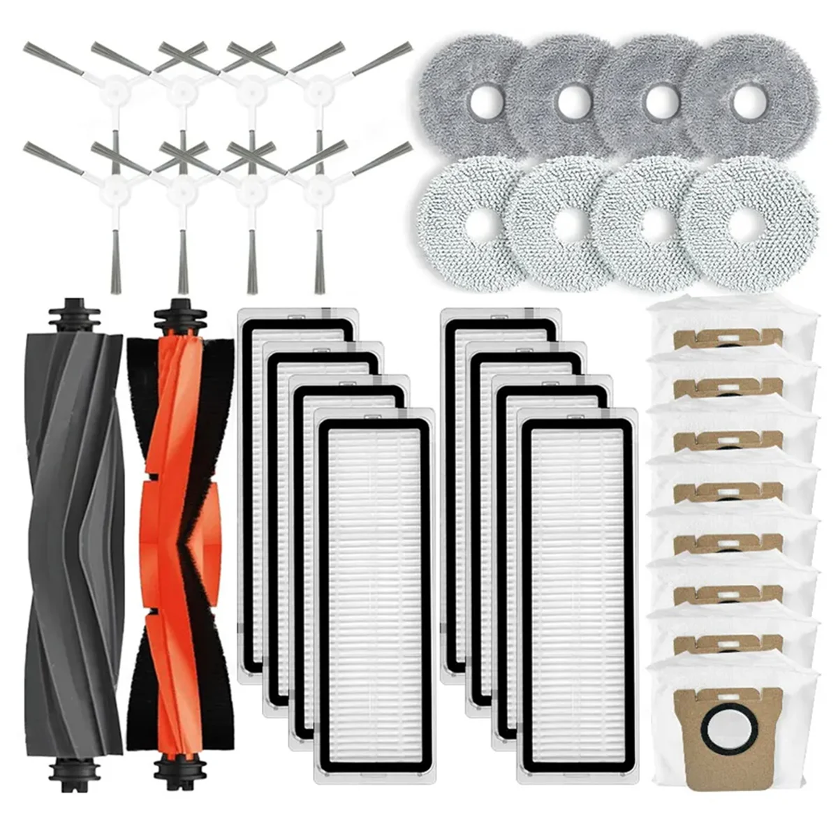 

For Omni 1S, B116, B101CN, X10+ / L10s Ultra, L10 Ultra Main Side Brush Filter Mop Dust Bags
