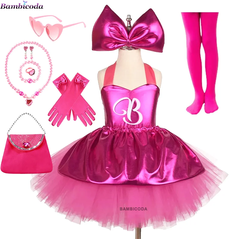 Princess Girls Rosy Knee Length Ba-bi Tutu Dresses for Girl