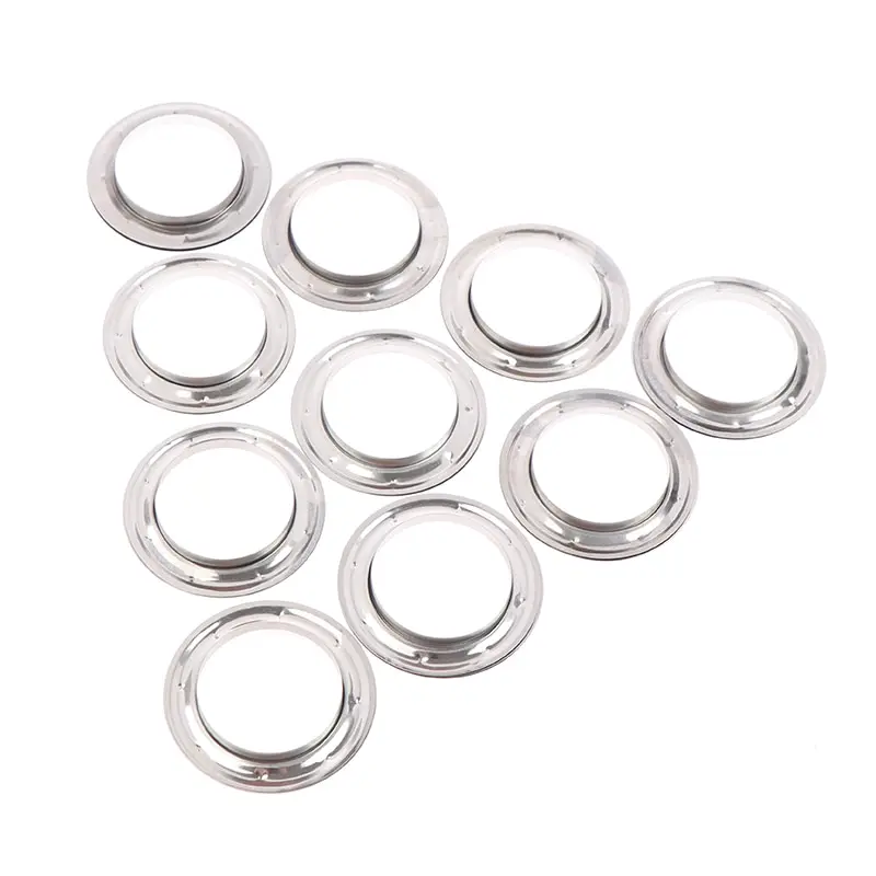 10Pairs Eyelet Curtain Rings Curtain Grommet Top Silvery Metal Ring Header Accessories Be Assembled With A Press