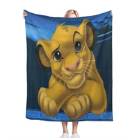 Blue Simba Lion King and Nala Plush Blanket Baby Children Boys Kids Gift Throw Sofa Bed Cover Bedding Bedroom Bedspreads 2