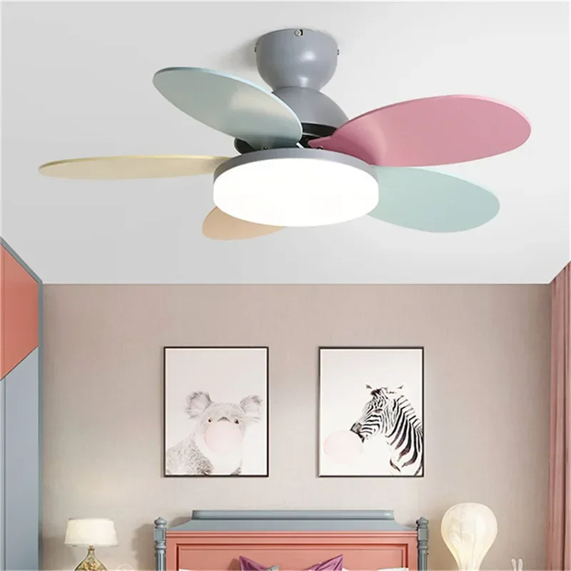 VIOLET Modern Fan Light LED Luxury Living Room Restaurant Bedroom Children's Room Ceiling Fan Light Remote Electric