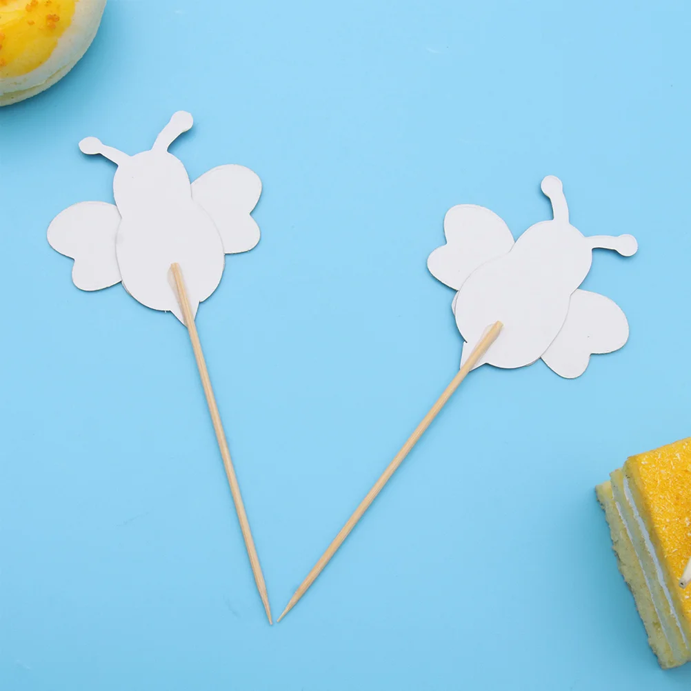 

Cute Cupcake Topper Decoration Adorable Bee Cake Pick Dessert Fruites Picks For Baby Shower Birthday Supplies A35