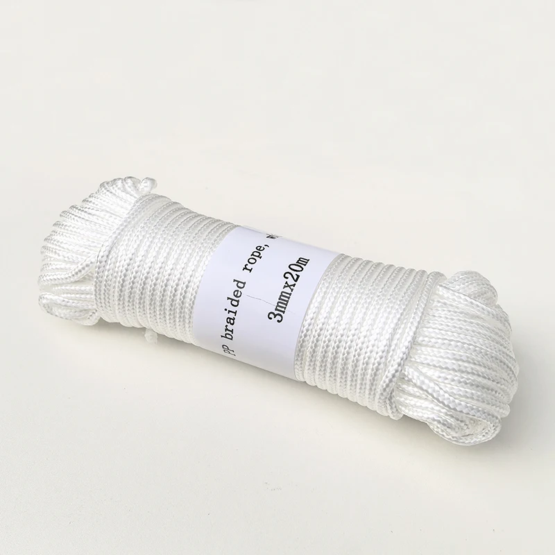 2/3/4/5mm Polypropylene Braided Rope White Hangtag Clothesline Home Decoration Garden Accessories Outdoor Camping Rope polypropylene rope