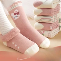 Children's Socks Wool Circle with Wool Thickening Skin Warm Stockings Autumn Winter Baby Boys and Girls Floor Socks 2