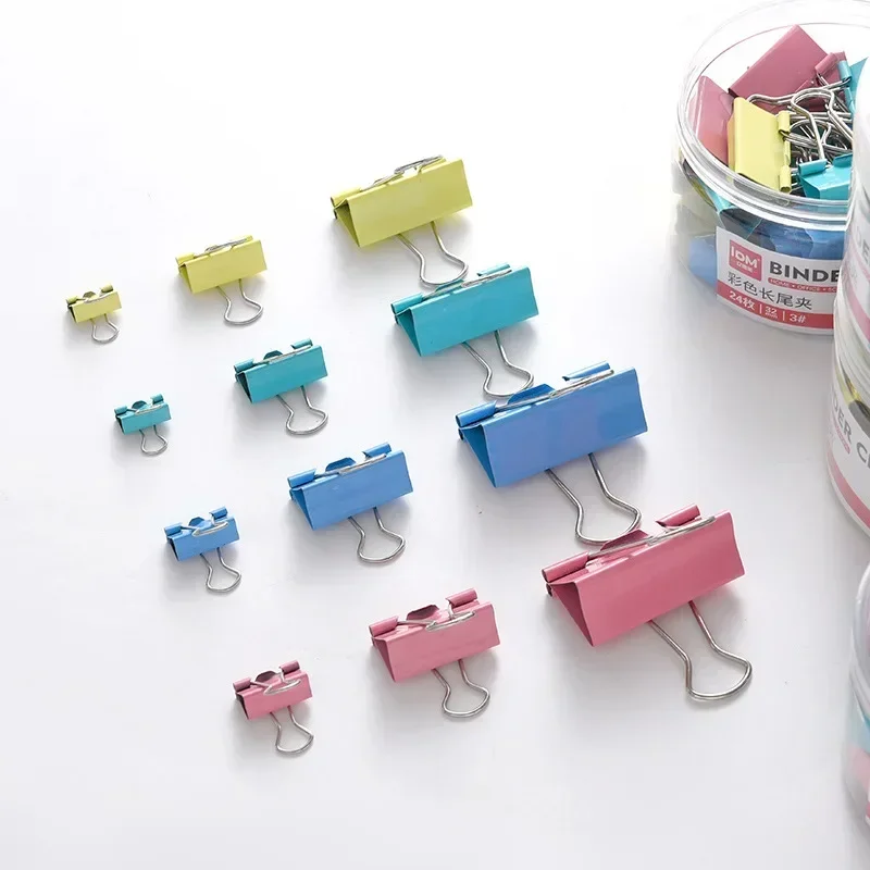 500 stuks paperclips, 28 mm, kleurrijke papierklemmen, metalen