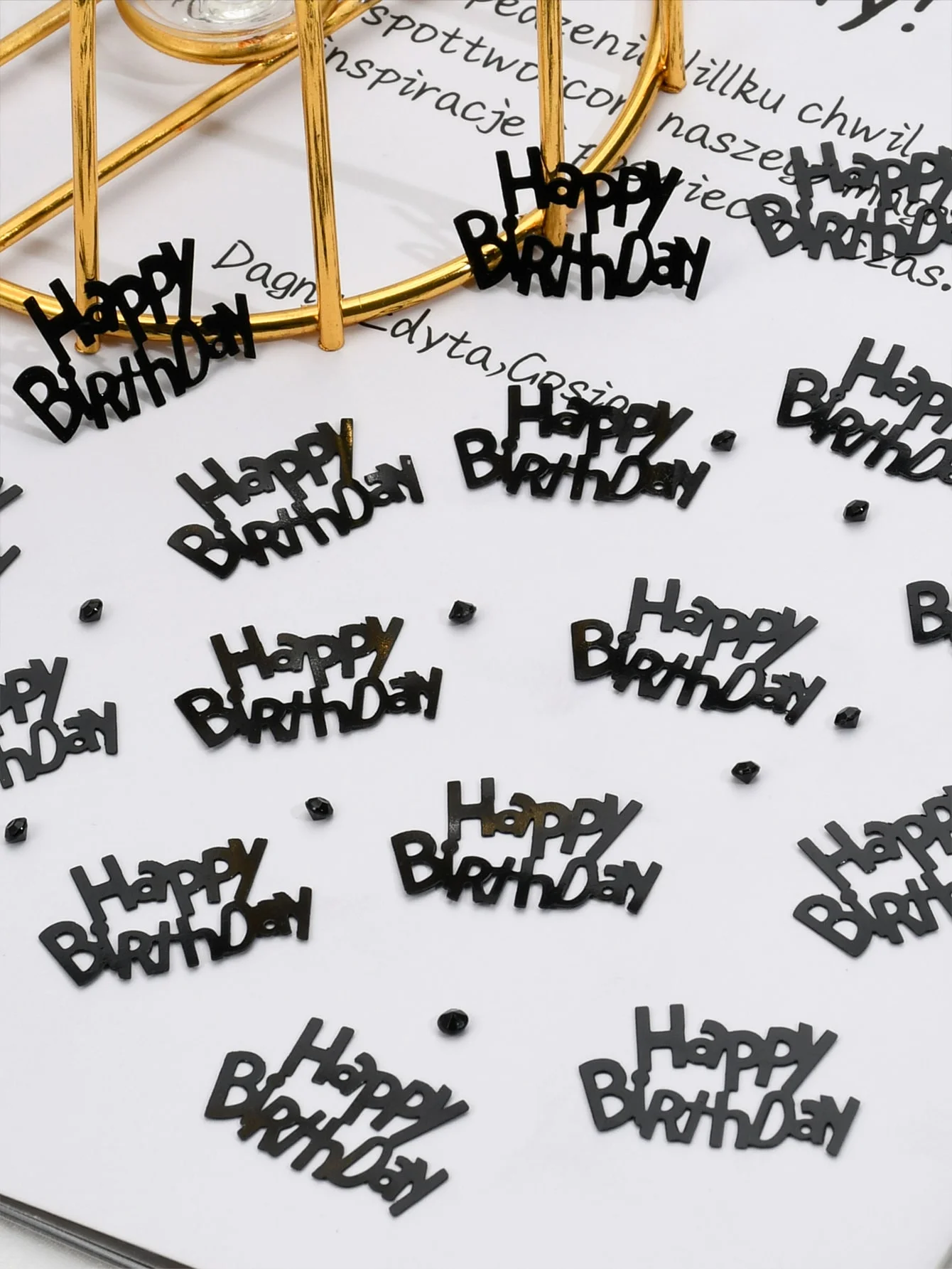 15g-Birthday party black decorative confetti party decorations paper confetti