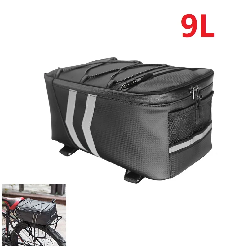 

PU Leather 9L Large Capacity Bag Motorcycle Rear Trunk Saddlebags Luggage Scooter Tailbag Waterproof Box Storage Accessories