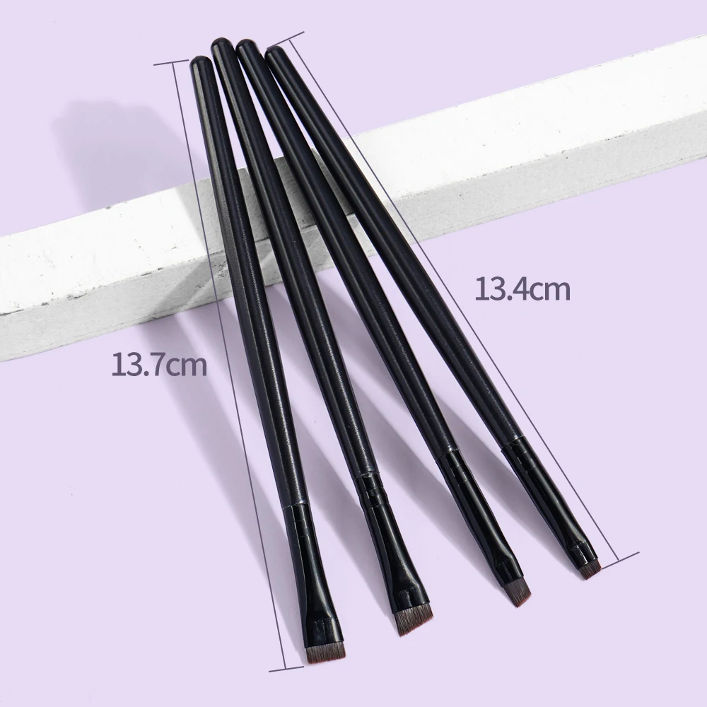 Makeup Brush Set Makeup Brush Makeup Tool Set Makeup Tool MAANGE 4 Pieces Eyebrow Contour Makeup Brush Eyeliner Brush Portable Small Angle Eyebrow For Female Makeup Beauty Tool