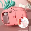 Children electric cartoon carrot Rabbit bubble machine music lighting camera style gift Popular Soap bubbles toy with sound toys 3
