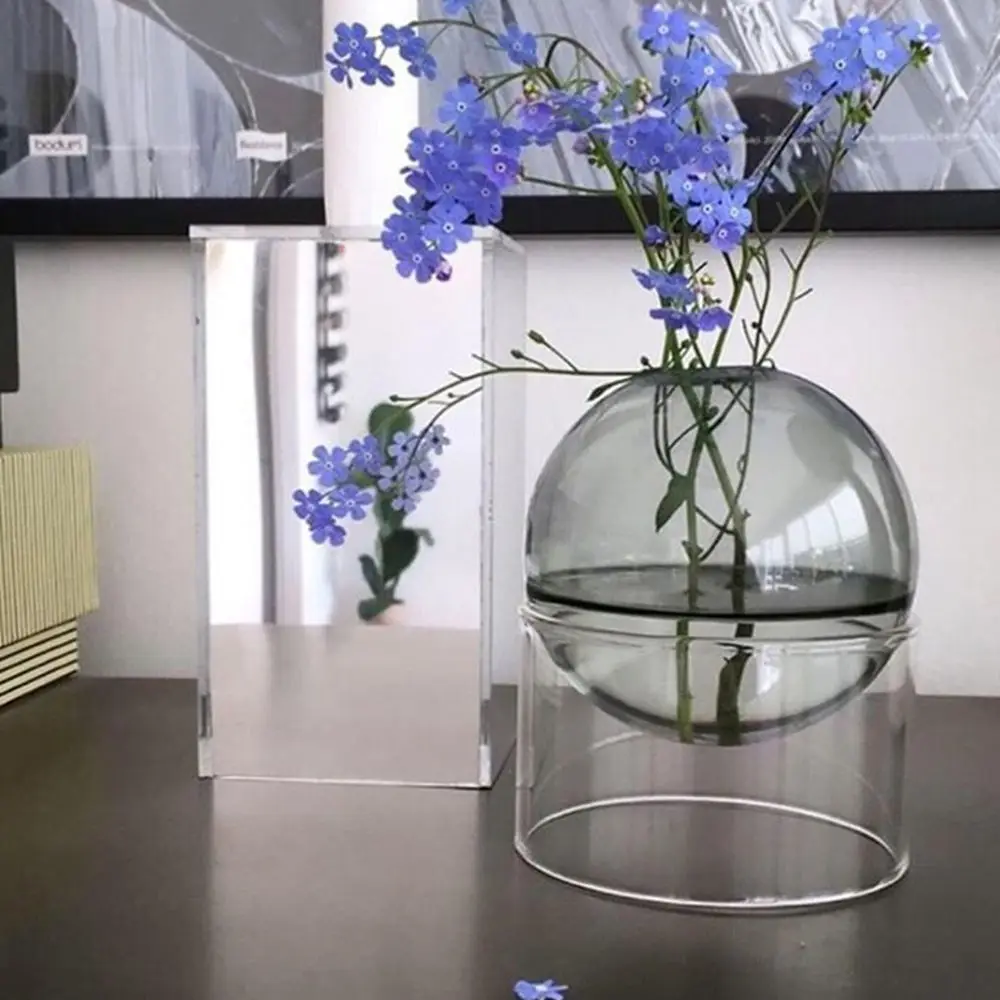 Nordic Spherical Living Room Flower Pot Hydroponic Plant Flower Decoration Home Decoration Glass Vase Flower Vase Table Decor 3