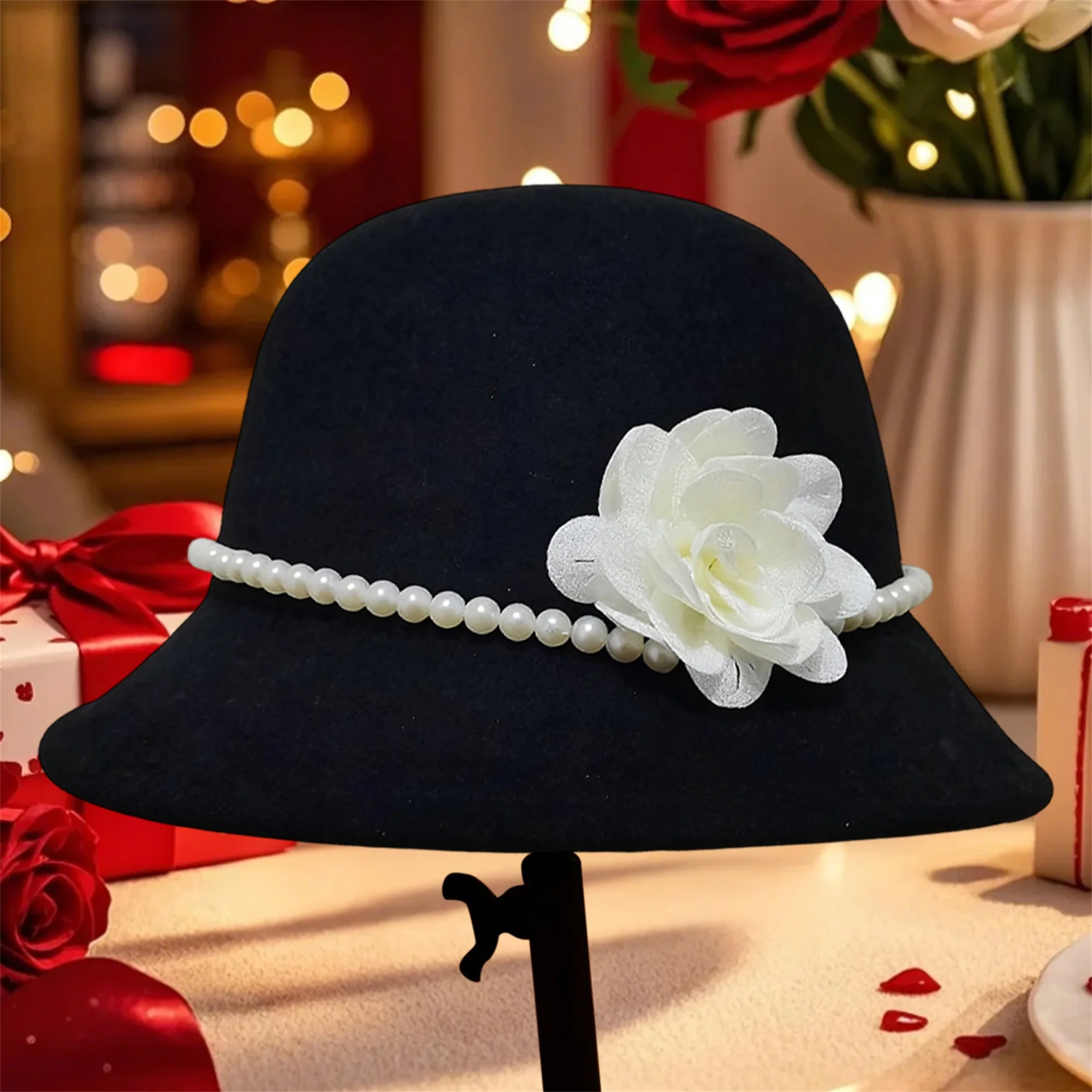 Elegant Women s Black Wool Fedora Hat with Oversized Bow Accent for Formal Events and Derby Day Celebrations