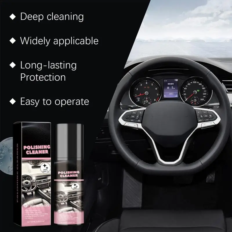 100ml Car Interior Polishing Cleaner Car Leather Seat Detailer Spray Protective Interior Cleaner Car Detailing Spray Cleaner