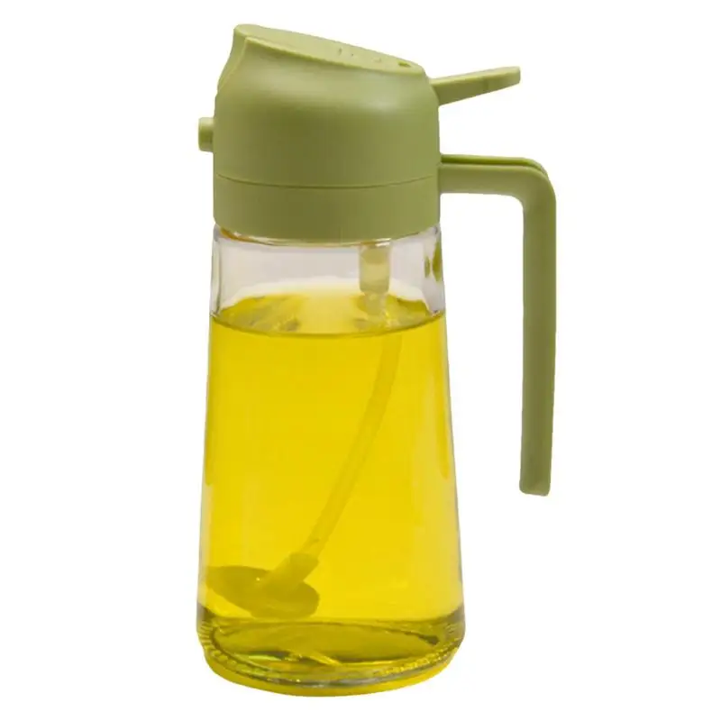 

Glass Cooking Oil Dispenser 2In1 Oil Mister 600ml Oil Sprayer Leakproof Olive Oil Dispensers Refillable Oil Spray & Pour Bottle