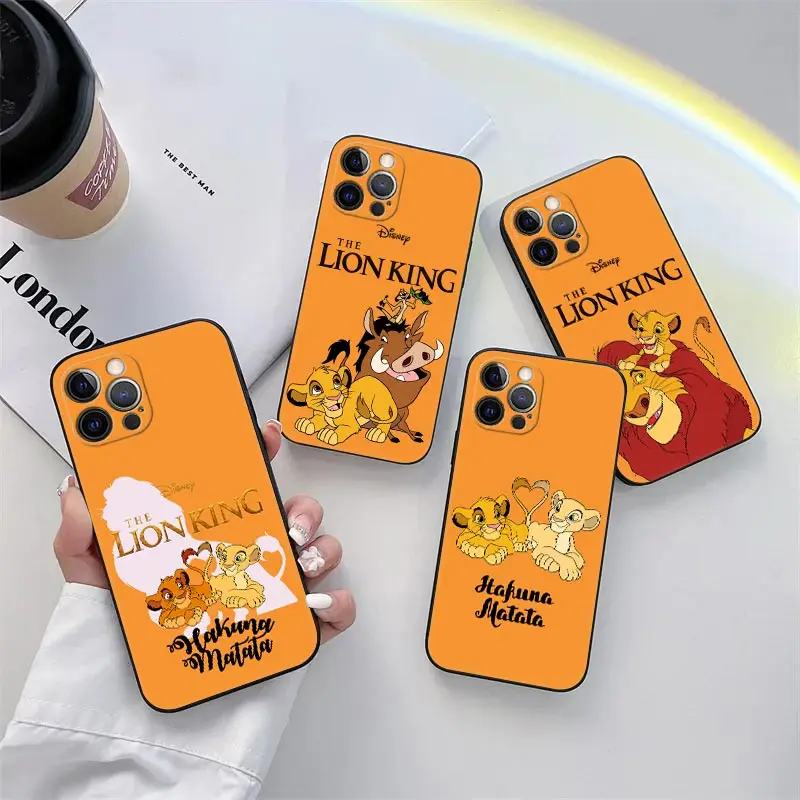 

Disney The Lion King HAKUNA MATATA Phone Case for iPhone 11 15 Pro Max Case Coque 14 Plus 13 Pro 12 11 X S XR 7 8 TPU Soft Cover