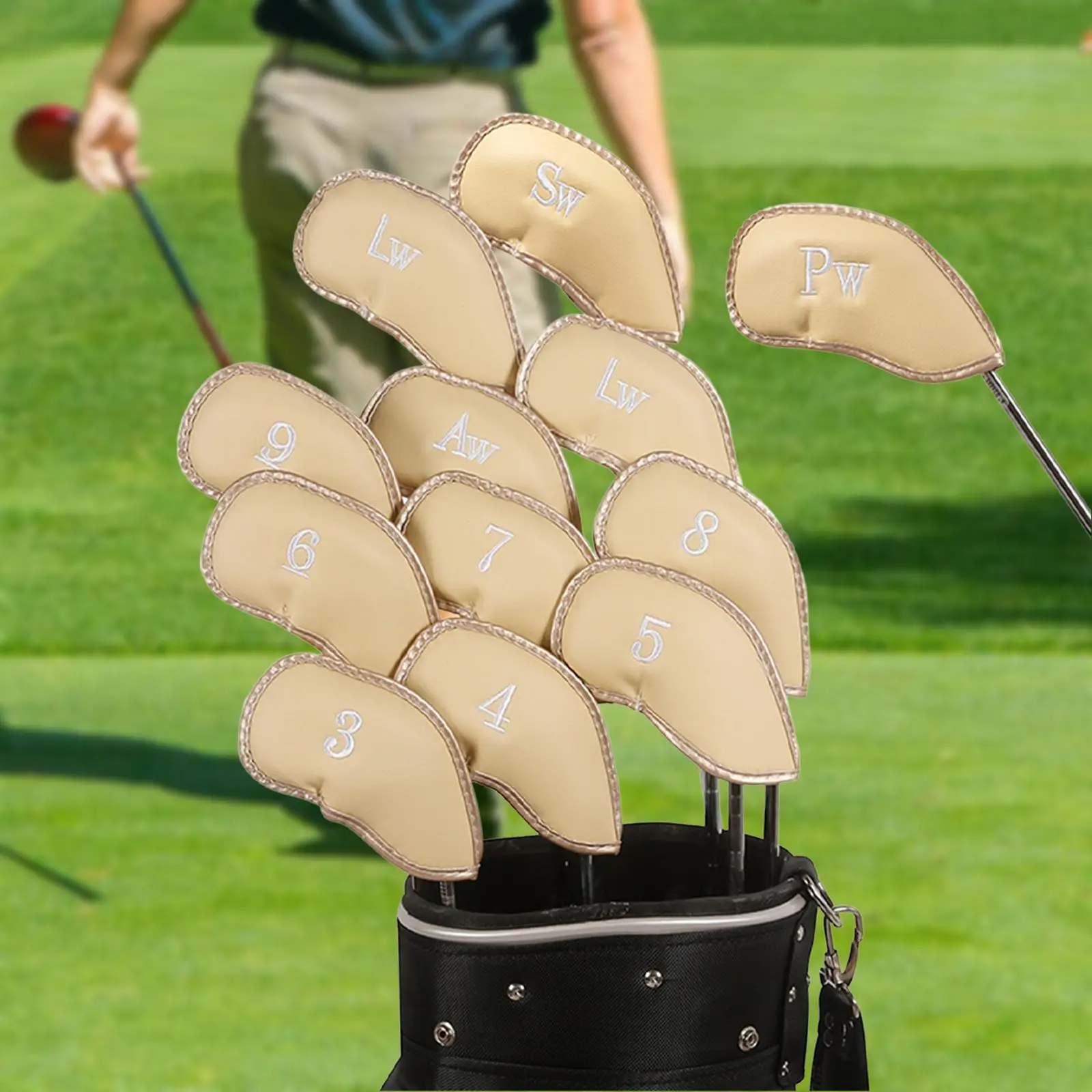 

Golf Iron Head Covers Protector Durable Golf Iron Headcovers for Equipment Golfer Gift Golf Accessories Travel Transport