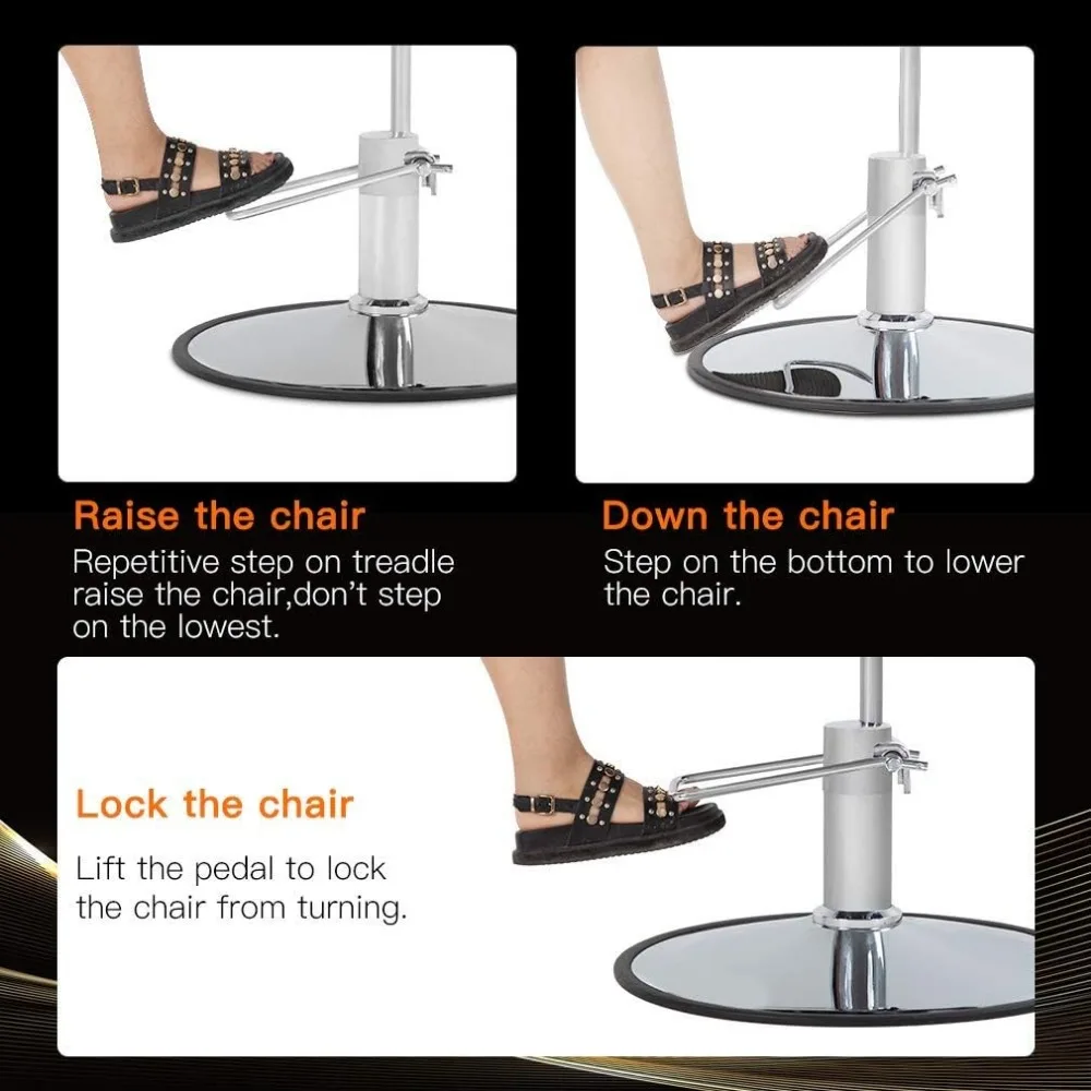 Description Picture 4 of itemStyling Heavy Duty Hydraulic Pump Beauty Shampoo Barbering Chair for Hair Stylist Women Man Salon Equipment,23D x 23W x 35.5H in