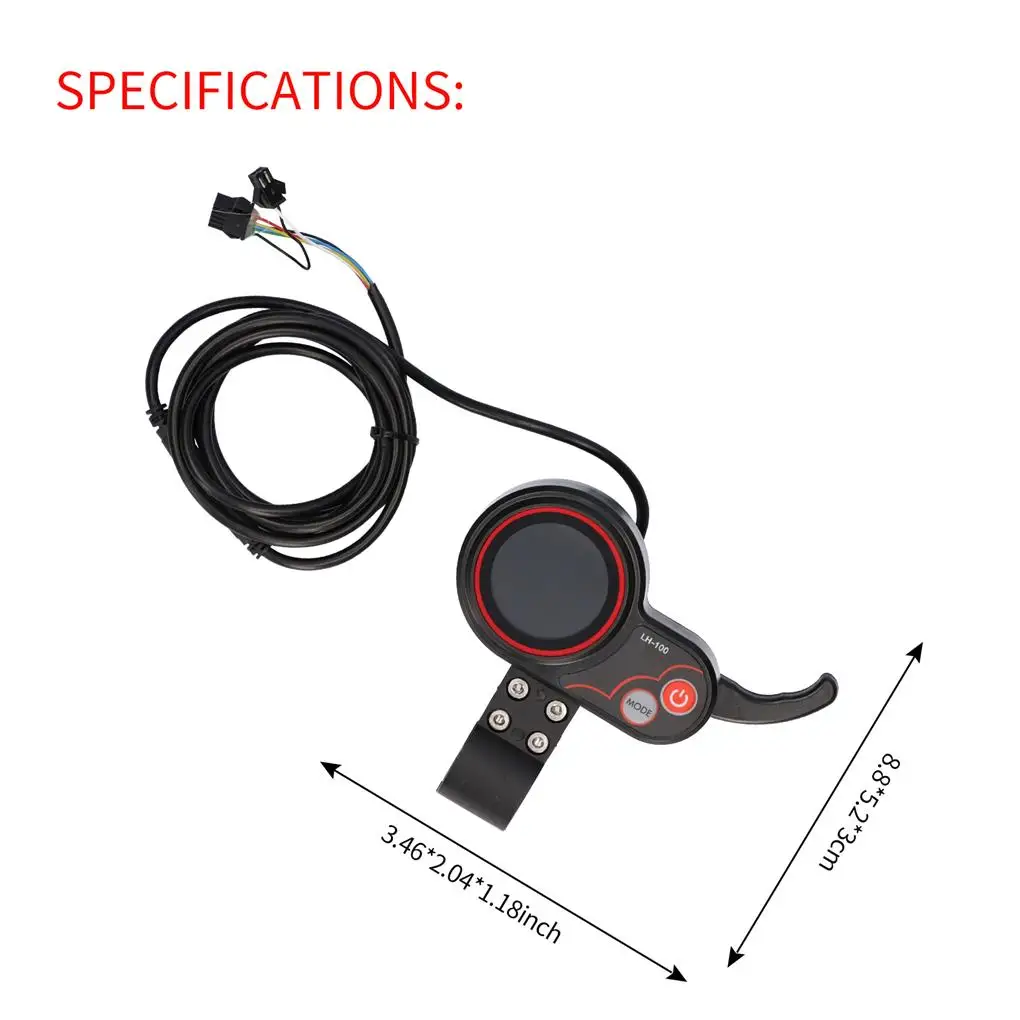 6-Wire Electric Bicycle Controller with LCD Display Meter 350W Bicycle Motor Brushless Controller Kit for Scooter Mountain Bike