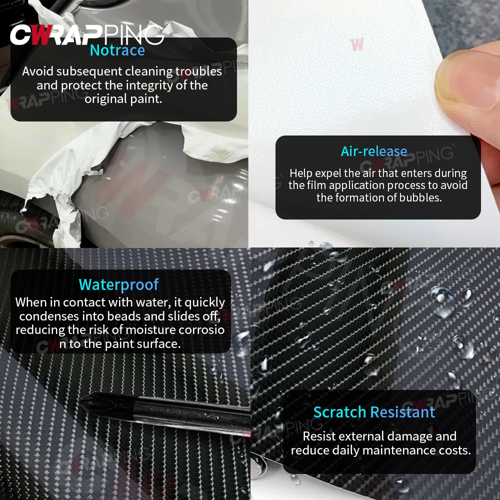 Car Stickers 6D Carbon Fiber Vinyl Self Adhesive Protection Film Waterproof Vinyl Wrap for Motorcycle Auto Tuning Accessories