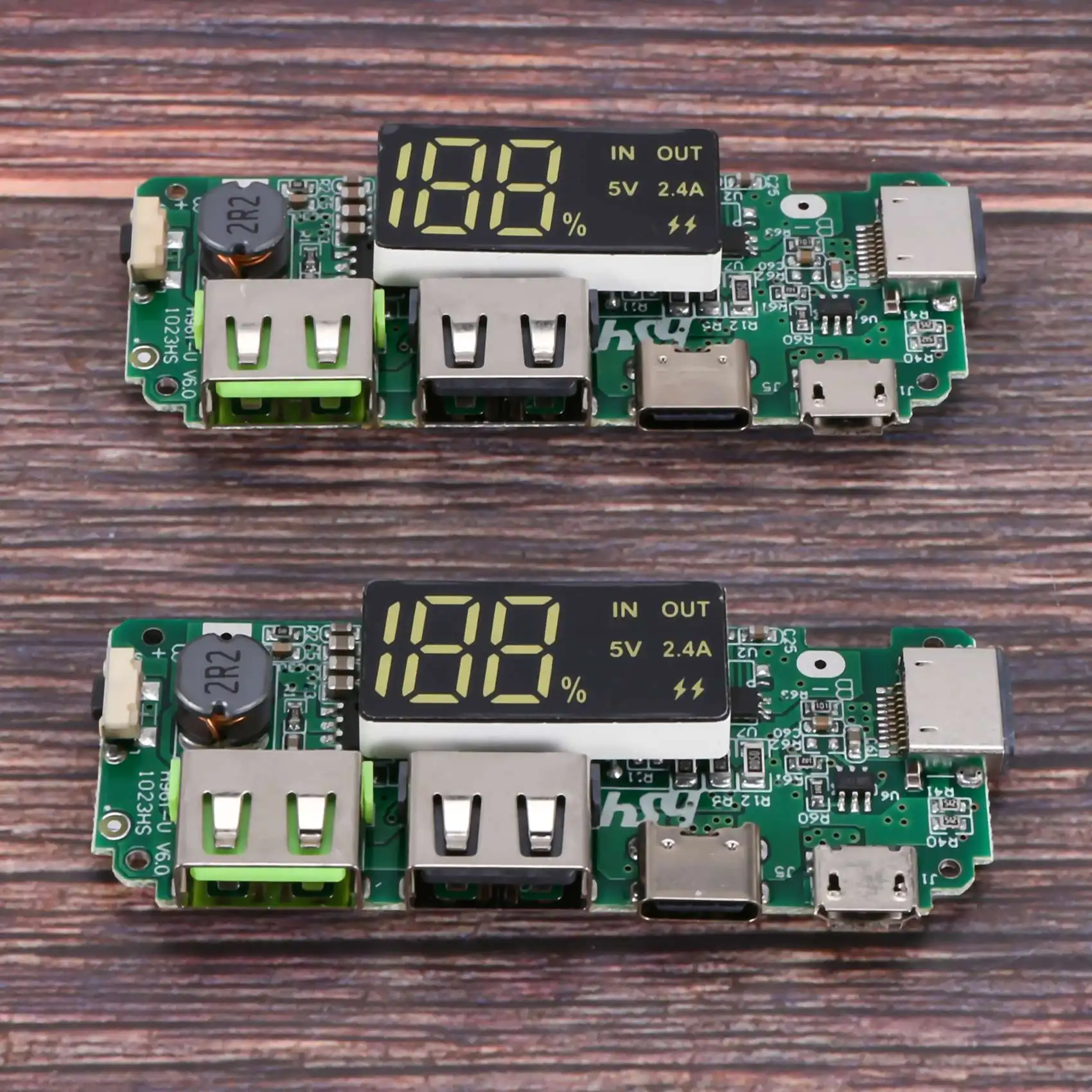 LED Dual USB 5V 2.4A Micro/Type-C USB Mobile Power Bank 18650 Charging Module Lithium Battery Charger Board 2Pcs-BtLife 5