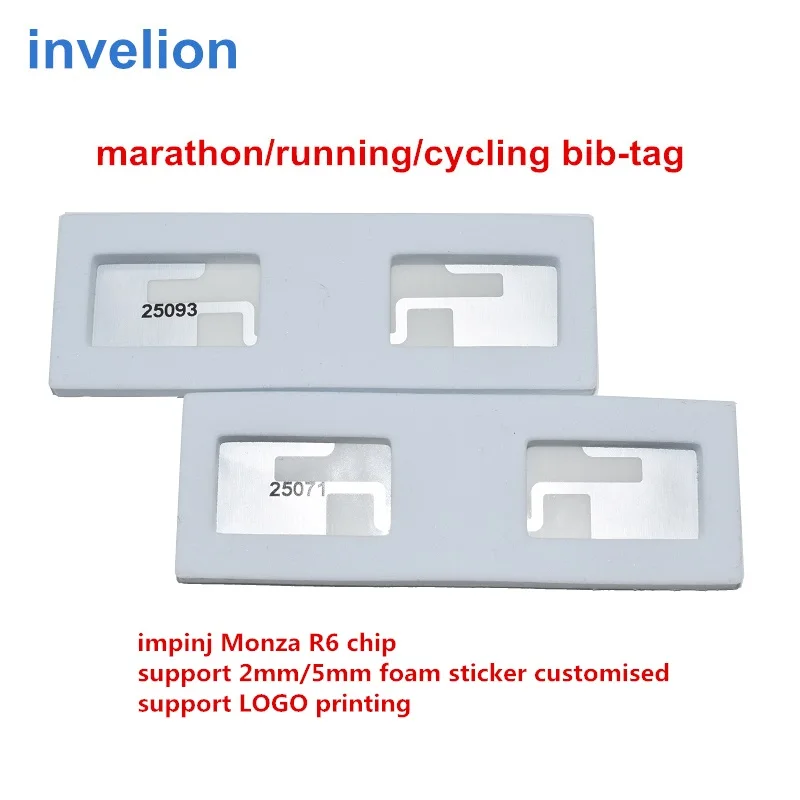 200pc number printed running timing chip race result systems ISO18000