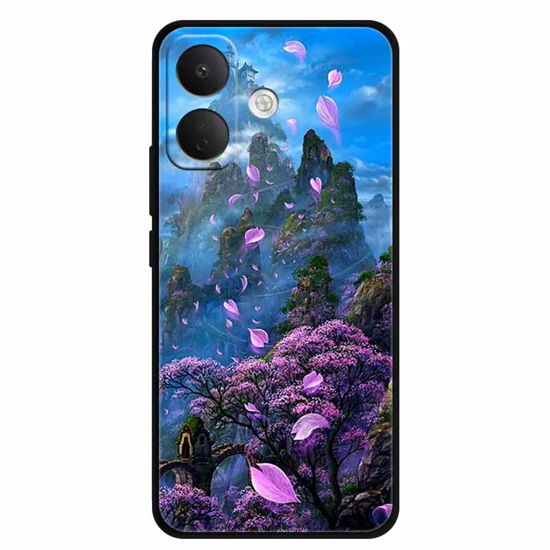 Silicone Shockproof TPU Back Cover with Printed Design