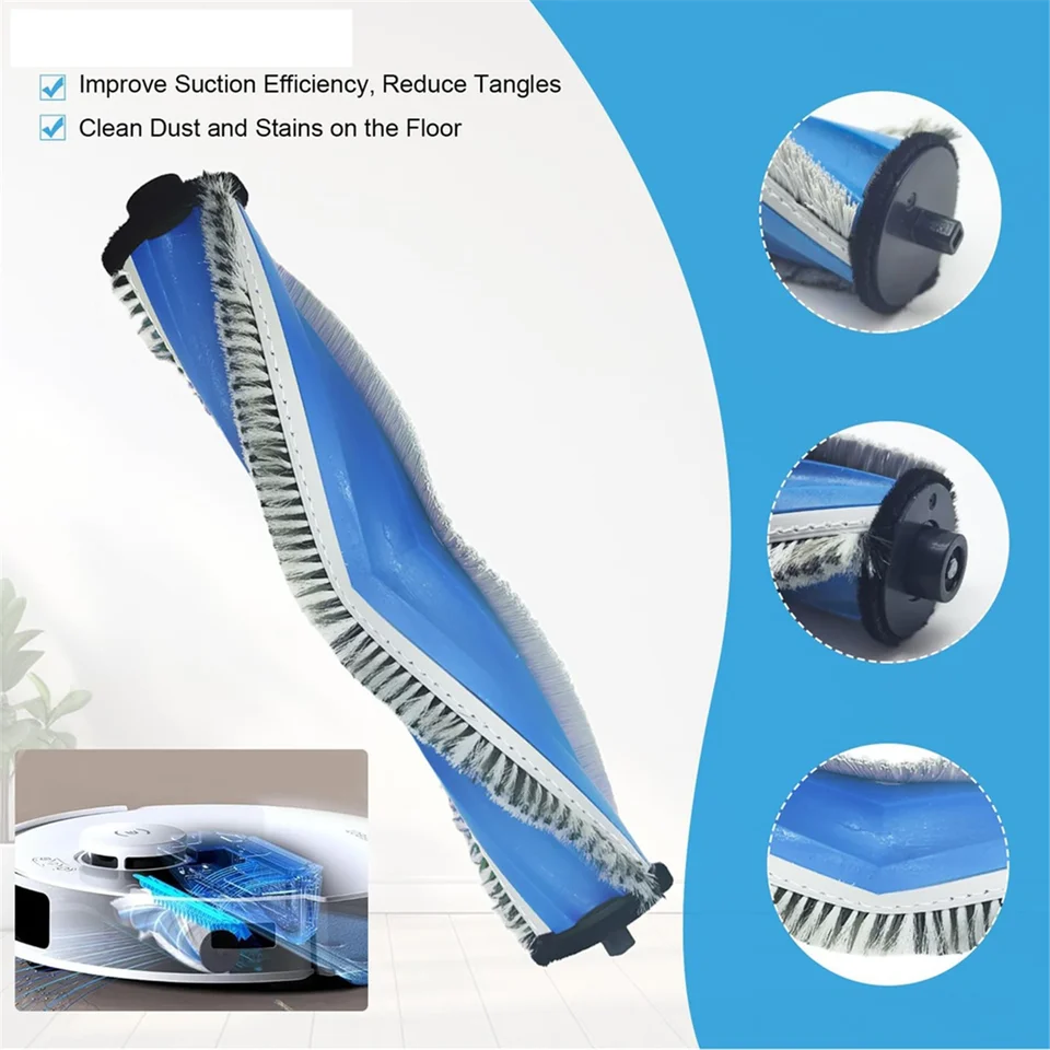 Kit Ricambi Per Aspirapolvere Robot ECOVACS DEEBOT N20 Plus / N20 Pro Plus. 15 Pezzi: 2 Spazzole A Rullo, 4 Laterali, 5 Filtri HEPA, 4 Panni. Facile Installazione.