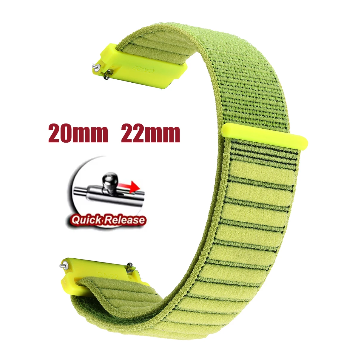 Nylon Loop Strap - Quick Adjustable Band (20mm/22mm)