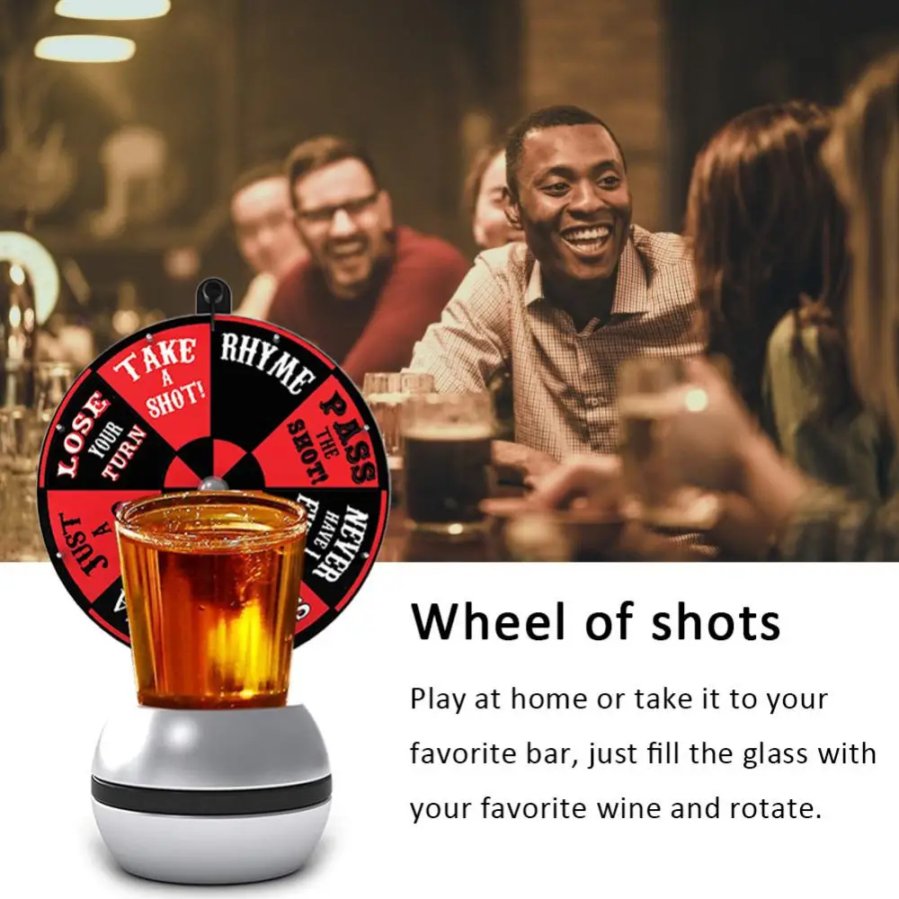 Description Picture 3 of itemBeer Wine Board Game Pointer Shot Spinner Party Game Glass Cup Kit Spin Drinking Game Table Home Entertainment Bar Tools