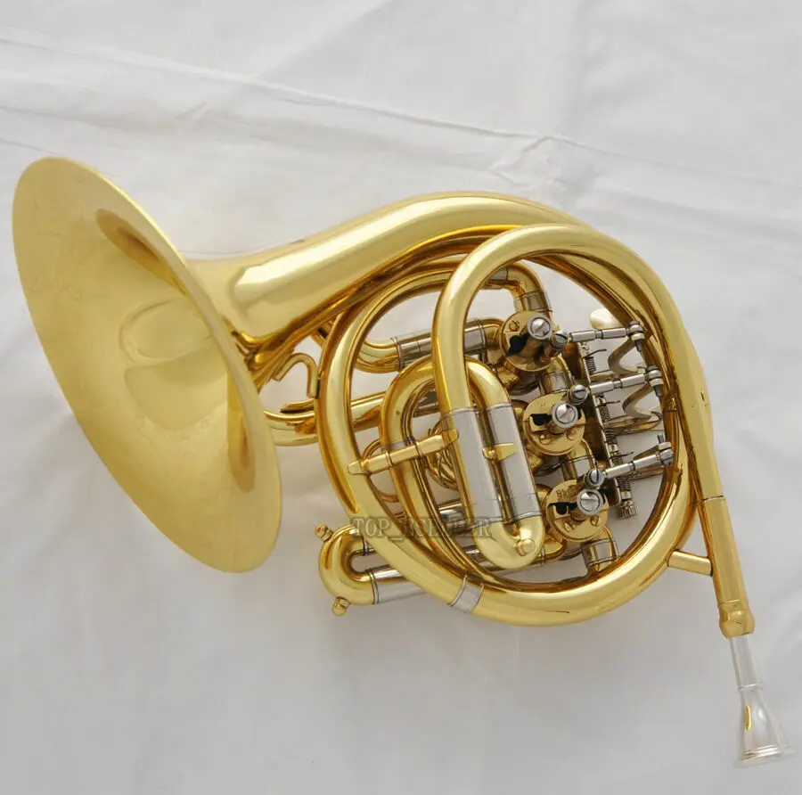 Gold Piccolo Mini French Horn Bb with Case