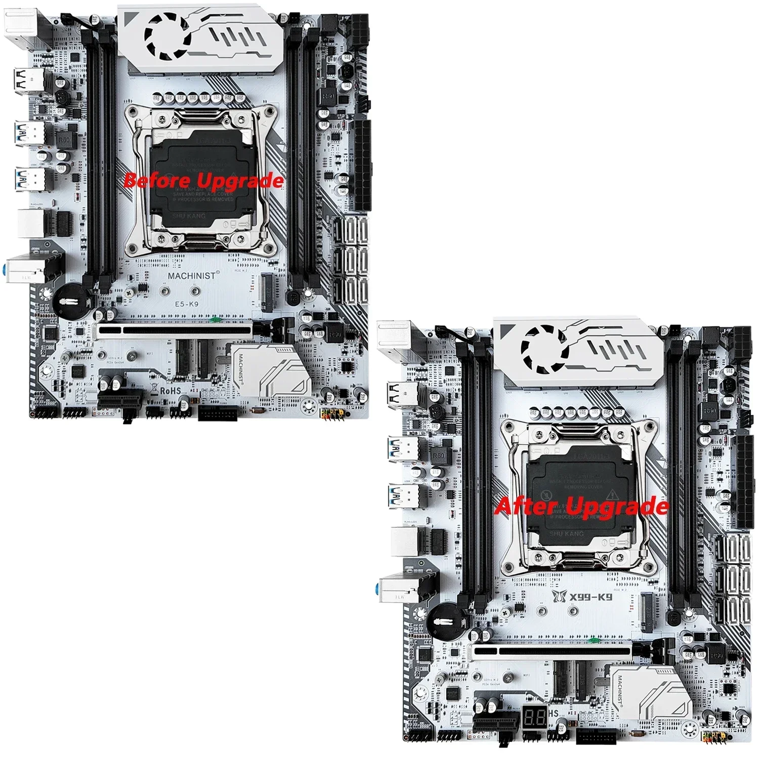 MACHINIST K9 X99 Motherboard Set LGA 2011-3 Kit Xeon E5 2620 V4 CPU 32GB(2*16G) DDR4 2400mhz Memory Nvme M.2*2 M-ATX